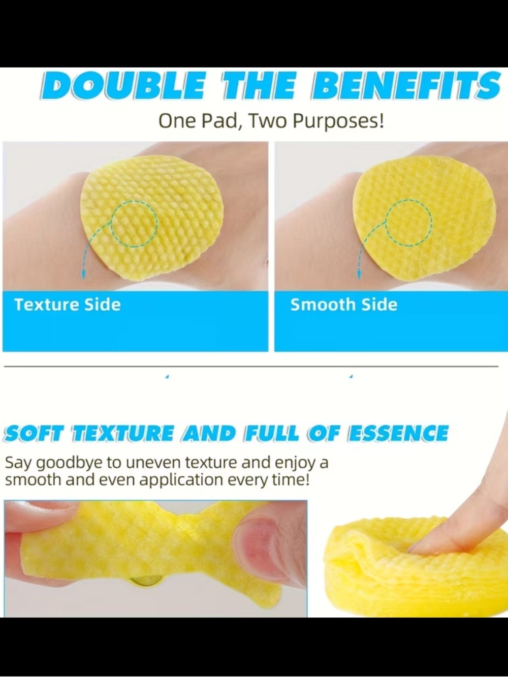 Kojic Acid & Turmeric Cleansing Pads – Yellow - Picture 3 of 4